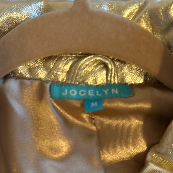Gold Metallic Leather Jacket. Excellent Condition. - Picture 4 of 7